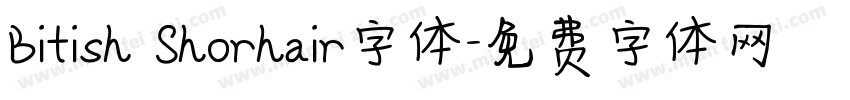 Bitish Shorhair字体字体转换